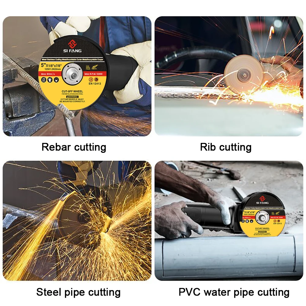 10Pcs Cutting Discs Resin Cut Off Wheels 125mm 5 Inch Metal Dremel  Saw Blades Fiber Circular Manual Electric Tools Accessories