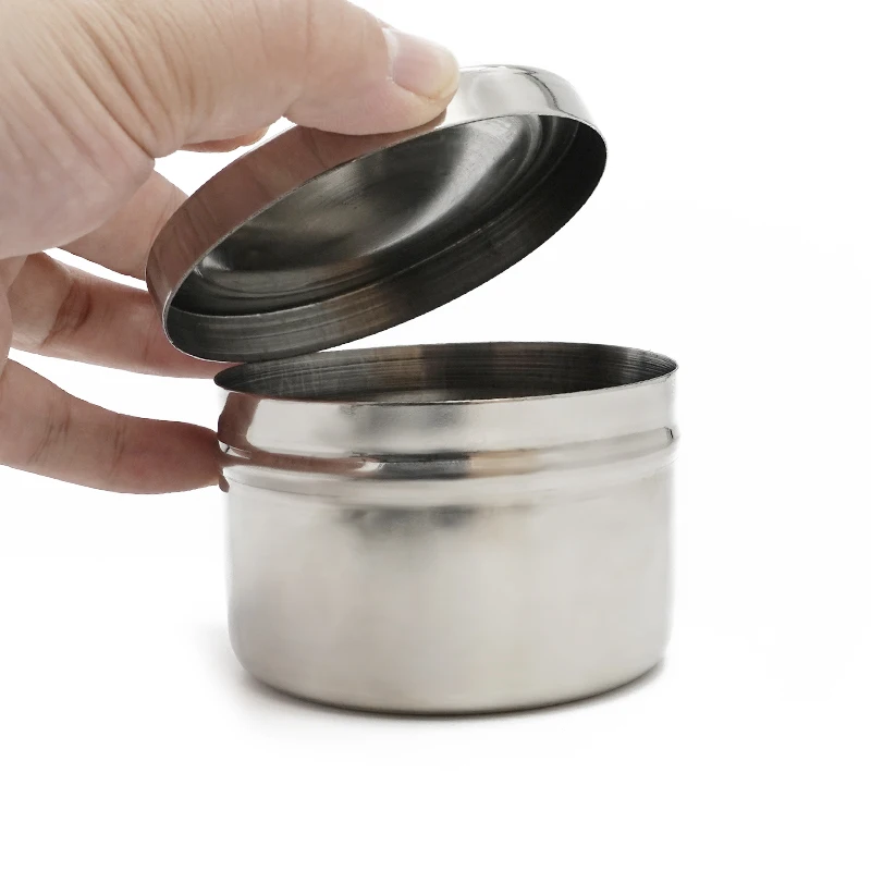 Cotton Ball Tank Stainless Steel Disinfection Jar Bottle with Lid .Gauze Tampon Sterilizer Box Tool s