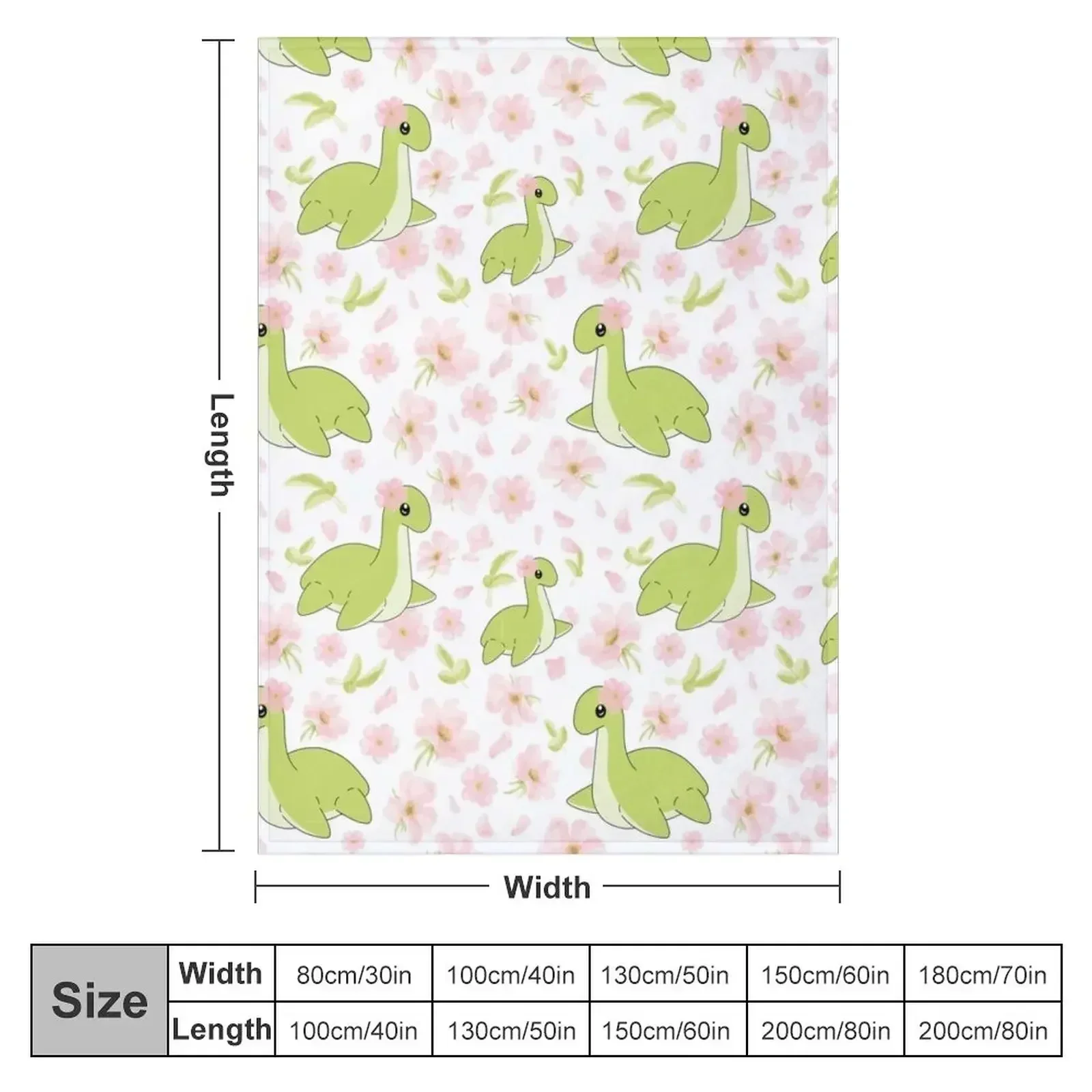 Floral Nessie Throw Blanket couch cozy soft plush fuzzy picnic outdoor blanket