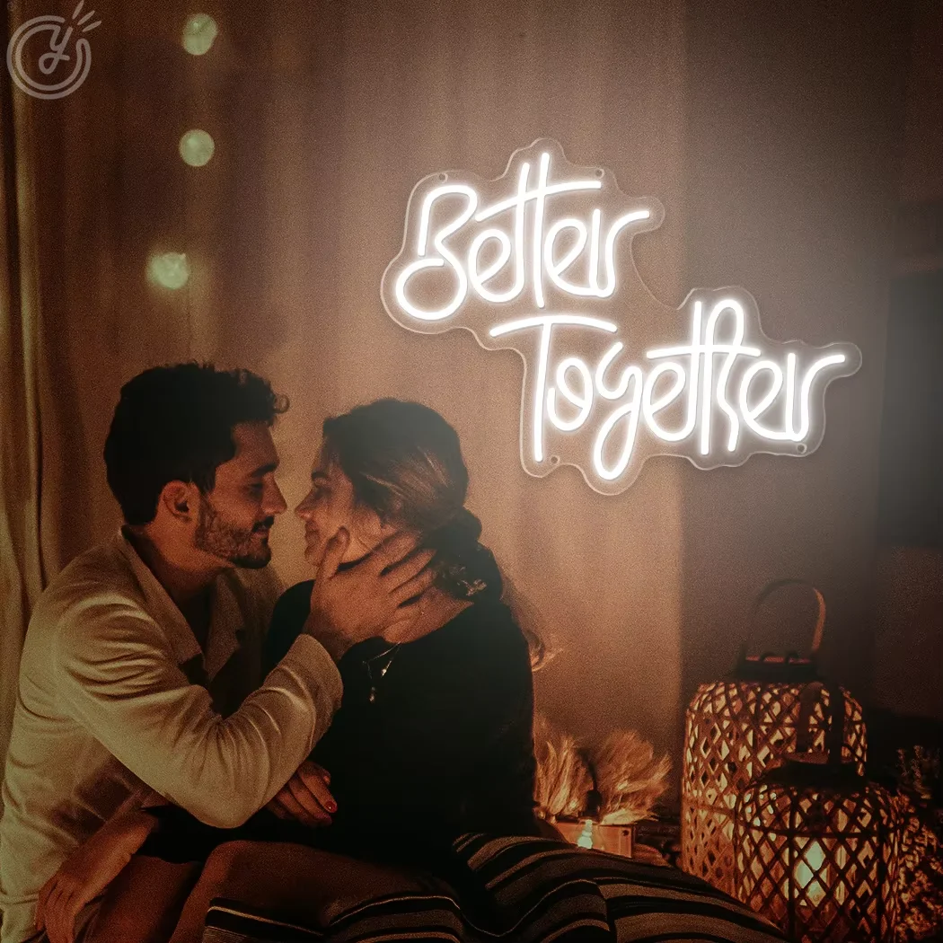 Better Together Neon Sign LED USB Wall Decoration for Engagement Party Wedding Decoration Home Bedroom Special Office Occasions