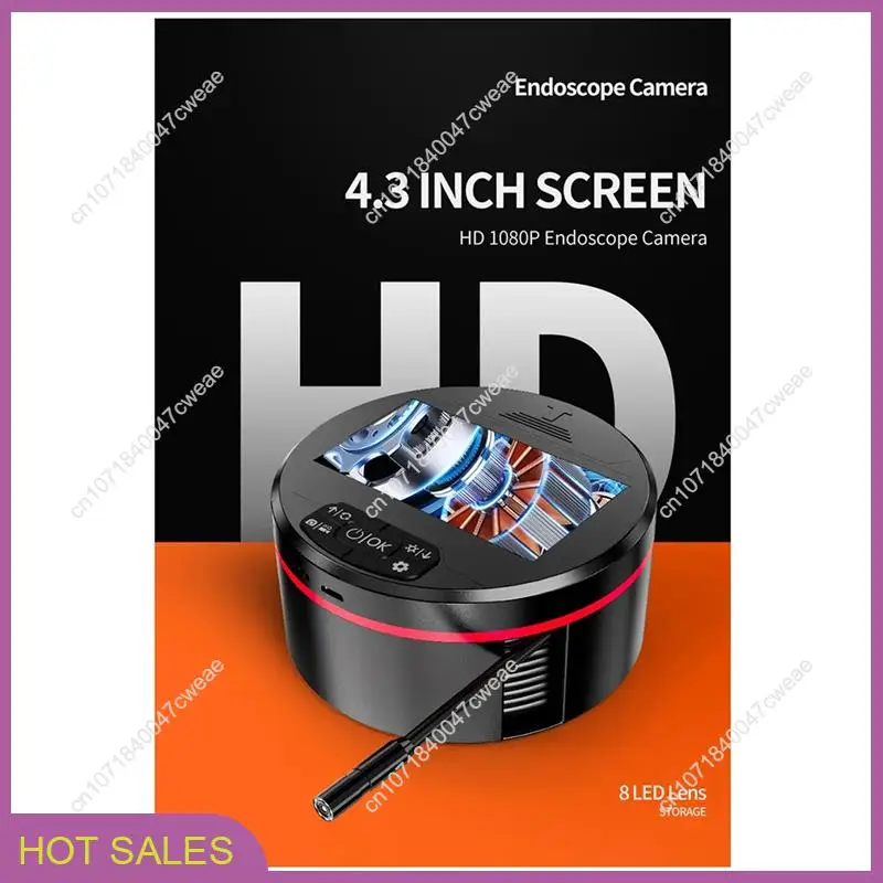 

8 мм 1080P HD ЖК-дисплей, складный бороскоп, 5 м, промышленная эндоскопическая камера, 4,3-дюймовая портативная труба, канализационный осмотр-A98U