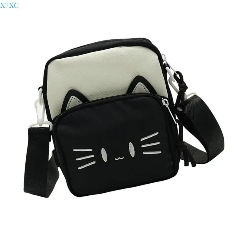 

X7XC 1 Pc Japanese Styles Shoulder Bag Lovely Phone Bag Cartoon Cats Crossbody Bag