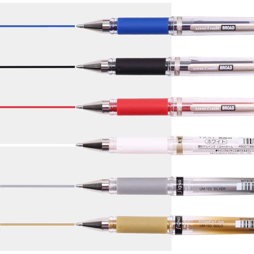 Uni Ball Signo جل Pen, UM-153, 0.1 مللي متر, تجفيف سريع, رسم فني, رسم يدوي, قلم تحديد, لوازم فنية, قرطاسية مدرسية, 1 قطعة