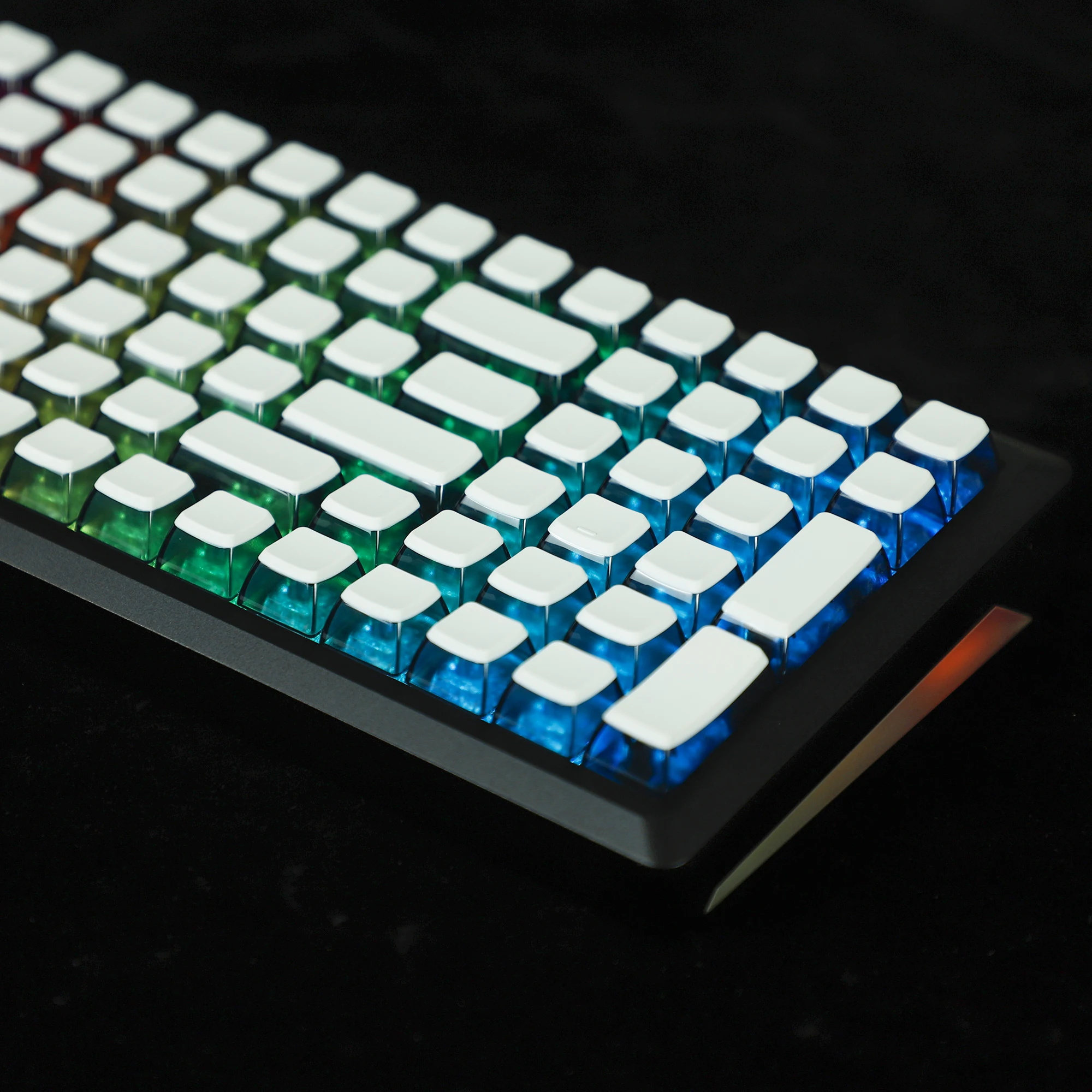 116 Key YMDK Blank PBT Pudding Backlit Smoky Keycaps ASA Profile Keycap For MX Mechanical Keyboard 104 96 87 84 68