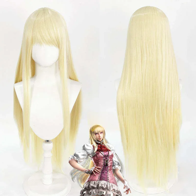 Anime Tekken 8 Lili parrucca Cosplay capelli dorati parrucche per capelli resistenti al calore Tekken 8 parrucche Lili