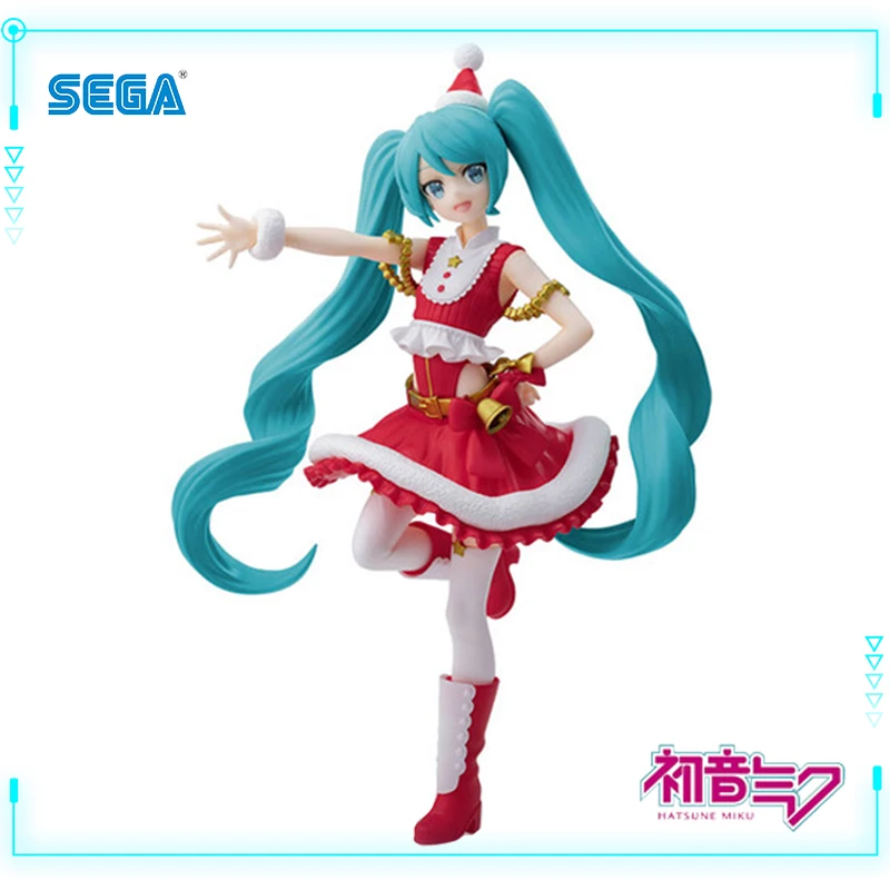 セガオリジナル本物のボーカロイド歌手初音ミクルミナスタクリスマス-2023-版-20-センチメートルコレクション模型玩具フィギュア誕生日ギフト