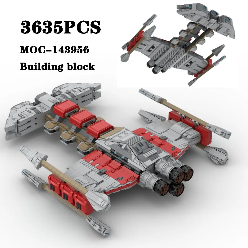 

MOC-143956 Terran Battleship Cruiser Interstellar Game Space Splicing Block Model 3635PCS Adult Boys Birthday Christmas Gift Toy