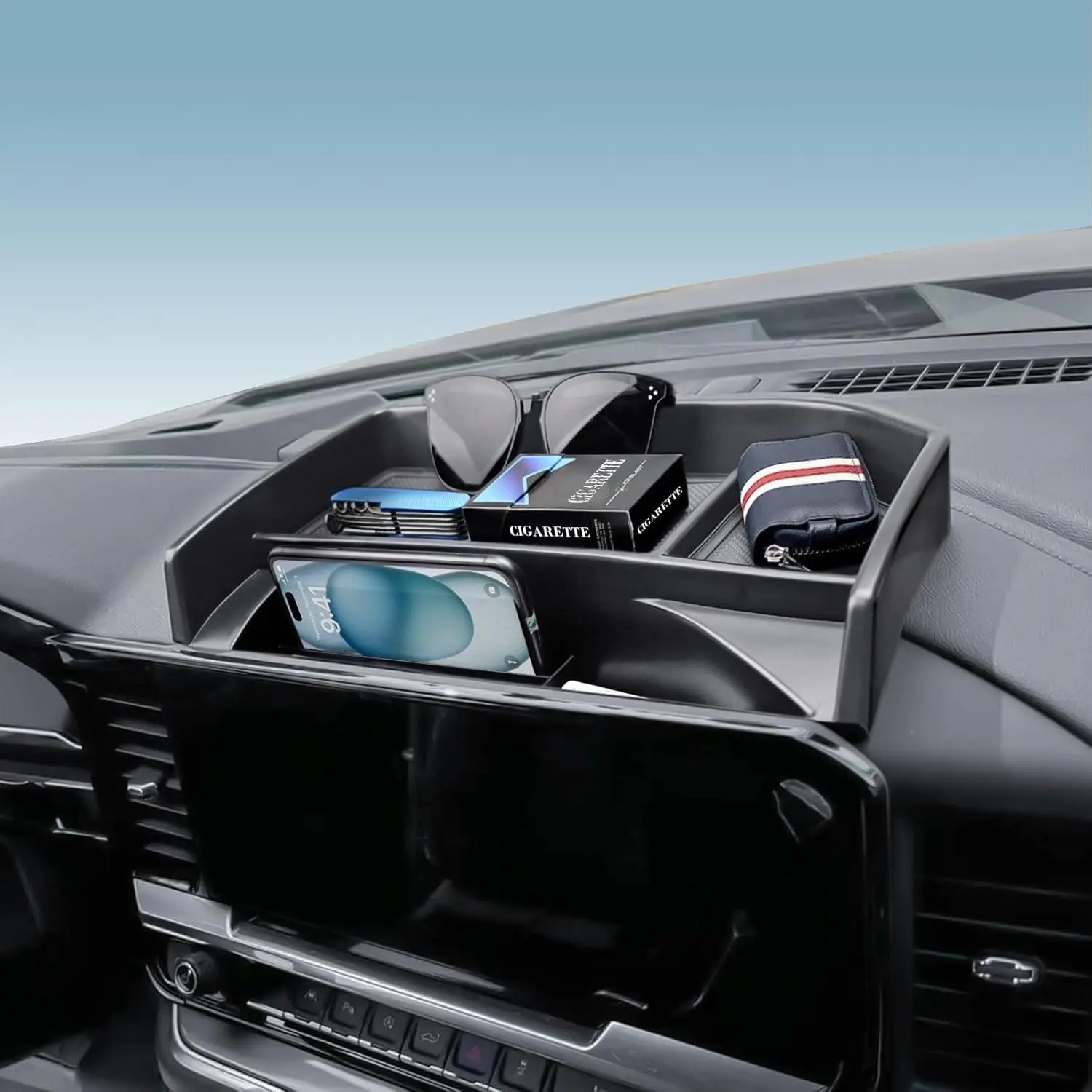 

Tucknbox Dashboard Organizer Tray For 2022-2025 Chevy Silverado/GMC Sierra 1500, (2024-2025) 2500HD/3500HD Accessories Car Box