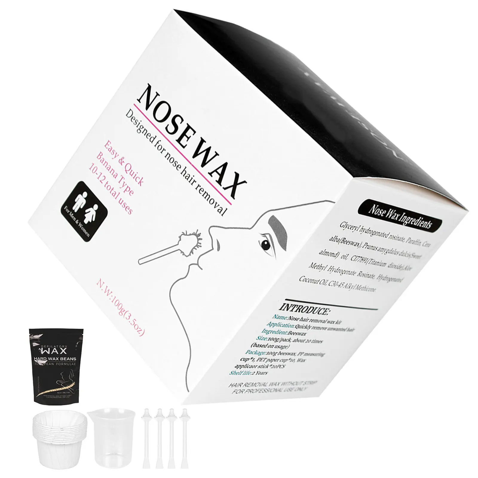 

Набор для удаления волос: 20 восковых бобов по 100 г, восковые палочки и стаканчики, безболезненный, безопасный, натуральный воск для депиляции для женщин и мужчин