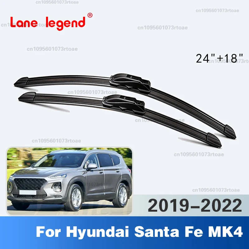 

Front Wiper Blades Set Arm Rubber Cleaning Parts For Hyundai Santa Fe Classic MK4 TM 2019 2020 2021 2022 Accessories Auto