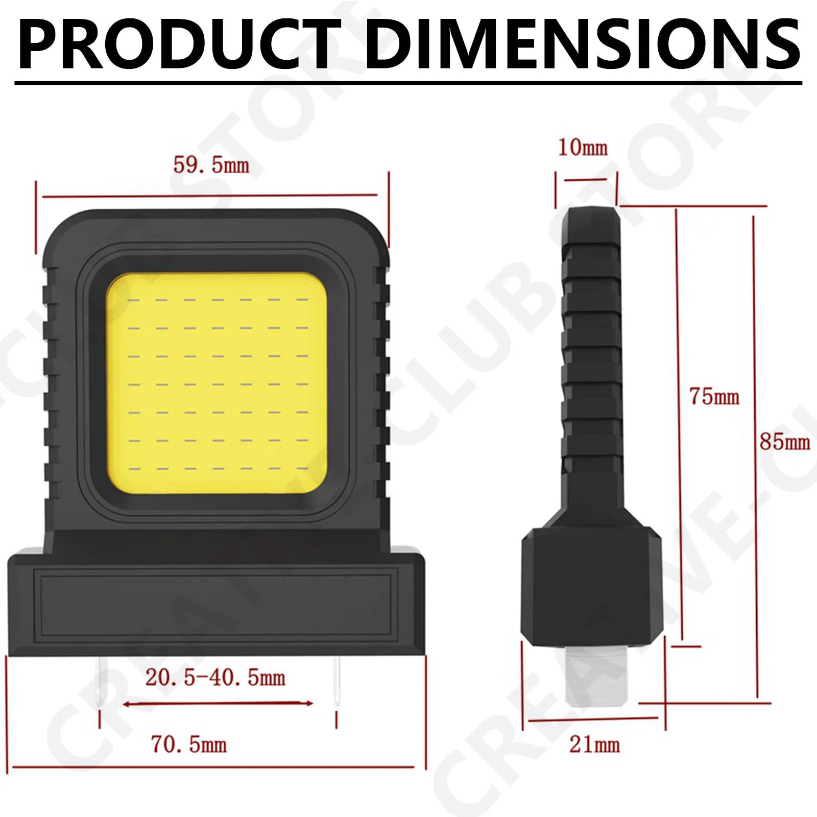 LED Module Camping Lamp LED Work Light for 20V-21V Power Work Light Garage Workshop Outdoor Construction Power Tool Accessories