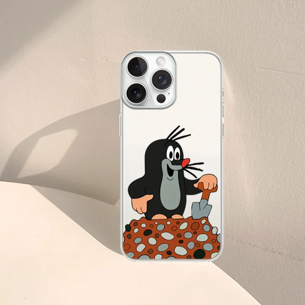 Phone Case Cartoon The S-Story Of M-Moles For iPhone 12 11 13 14 15 16 Max Pro Plus Transparent Soft Shell