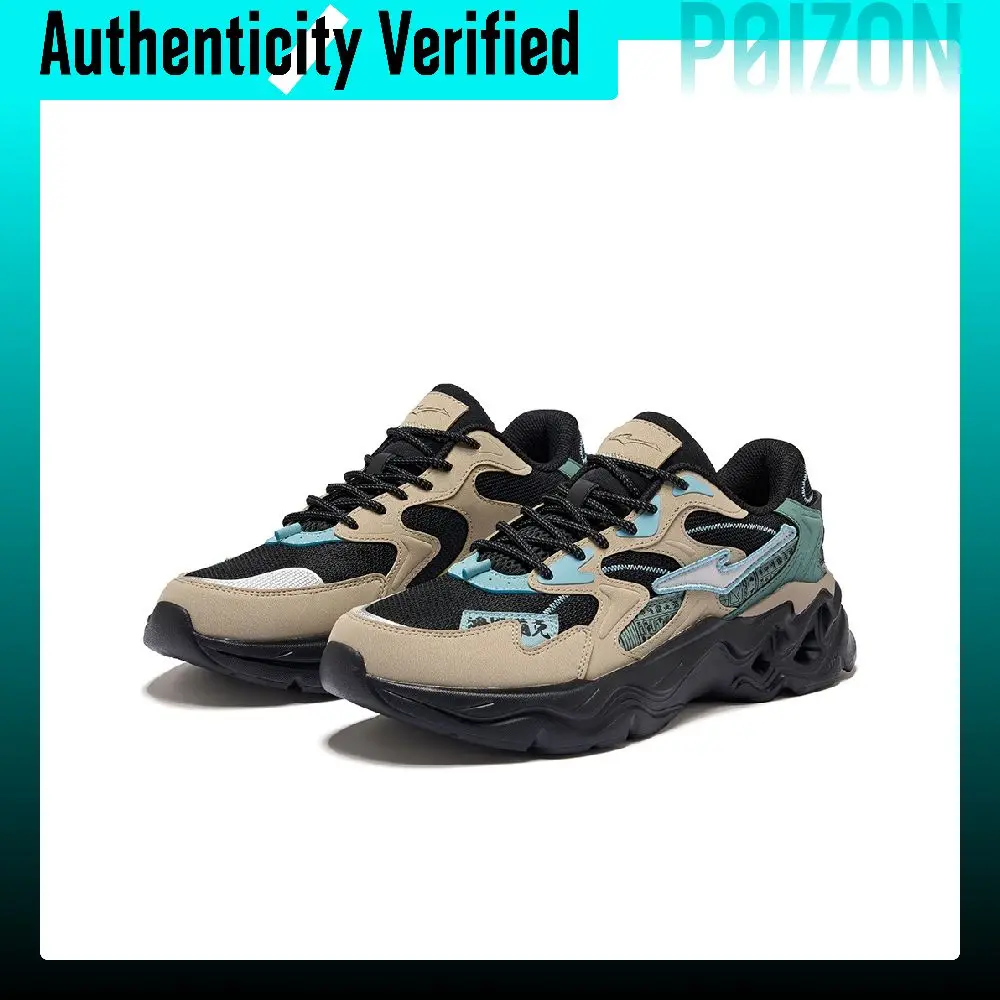 Erke Sichuan Leap Running Shoes Men's Low-top Jet Black Light Linen 51125202294-006