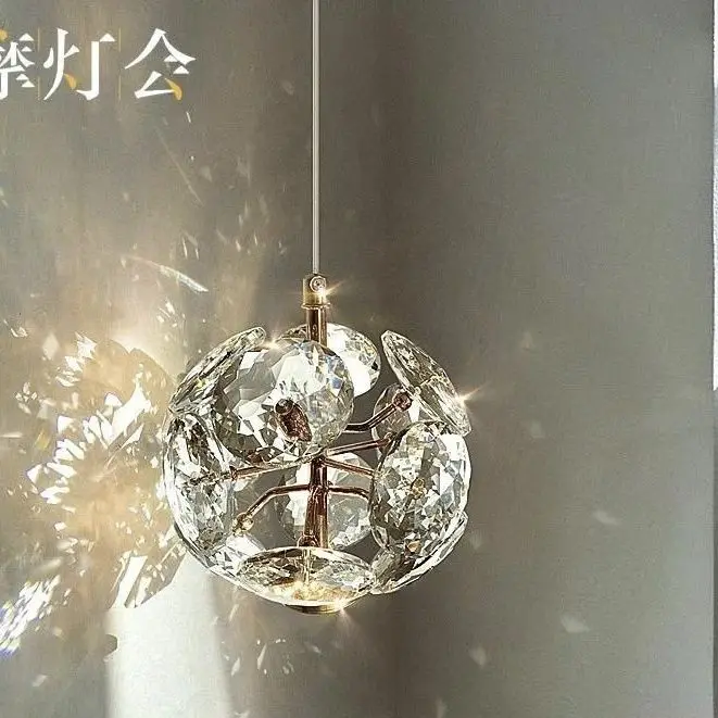 

Dandelion pendant light French bedroom headboard light luxury crystal modern entrance bar atmosphere light