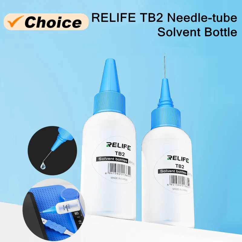 

RELIFE TB2 50 мл антистатическая бутылка с растворителем съемная игла антикоррозийная анти-боковая герметичная бутылка с двойной крышкой