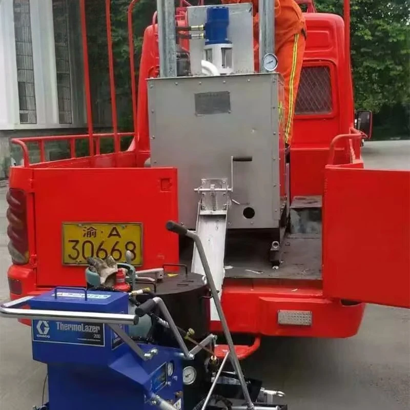 Fair Price Hydraulic Single Cylinder Thermoplastic Paint Kneading Hot Melt Kettle Boiler Preheater for Road Marking