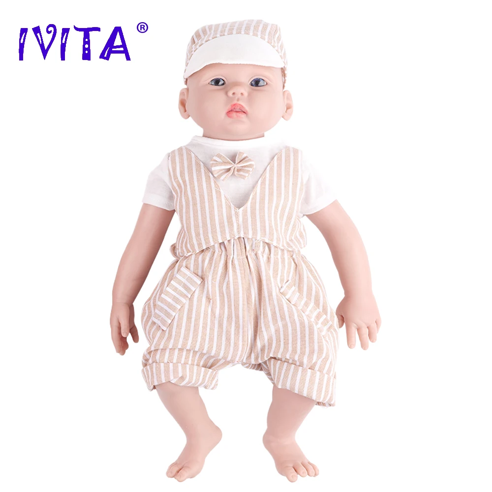 IVITA WB1561 17.32inch 2.92kg 100% Full Body Silicone Reborn Baby Doll Realistic Boy Unpainted Dolls DIY Blank for Children Toys