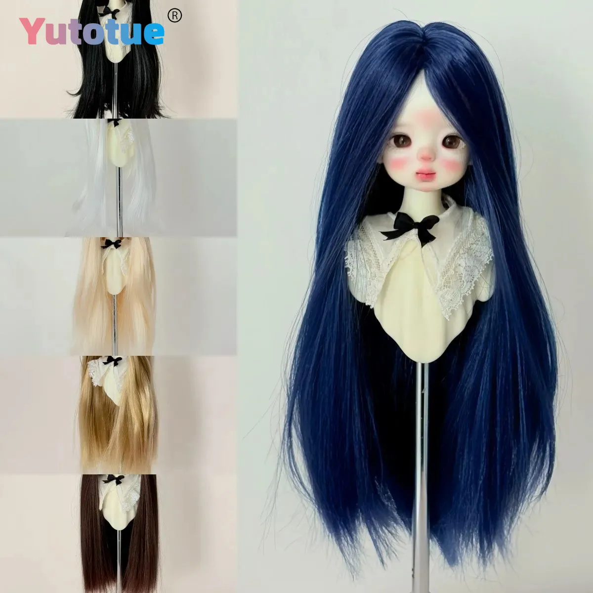 

Yutotue Dolls Long Straight Hair Wig for 1/3 1/4 1/6 BJD Fashion Doll Toy DIY Soft Wig