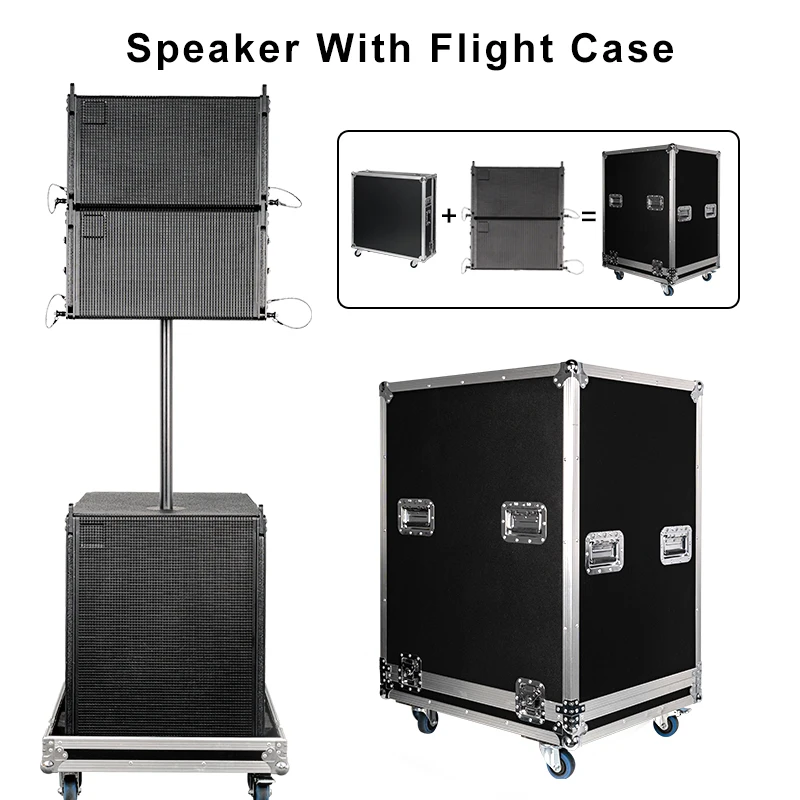 Professional Line Array Speaker Flight case System Sound System Audio Outdoor Concert Stage Active Line Array Speakers