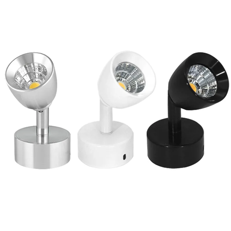 

3W 5W LED COB Настенный светильник Прикроватный точечный светильник Светодиодный настенный светильник Светодиодное настенное освещение Черный Серебристый AC85-265V Лампы для чтения Ночной светильник