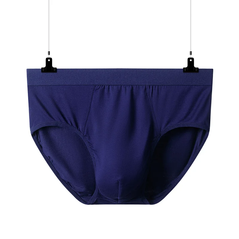 

DANJIU Solid Simper Style Modal Underwear for Fashion Yong Man Breathable High Elasticity Soft Breifs Middle Waist U Convex Bag
