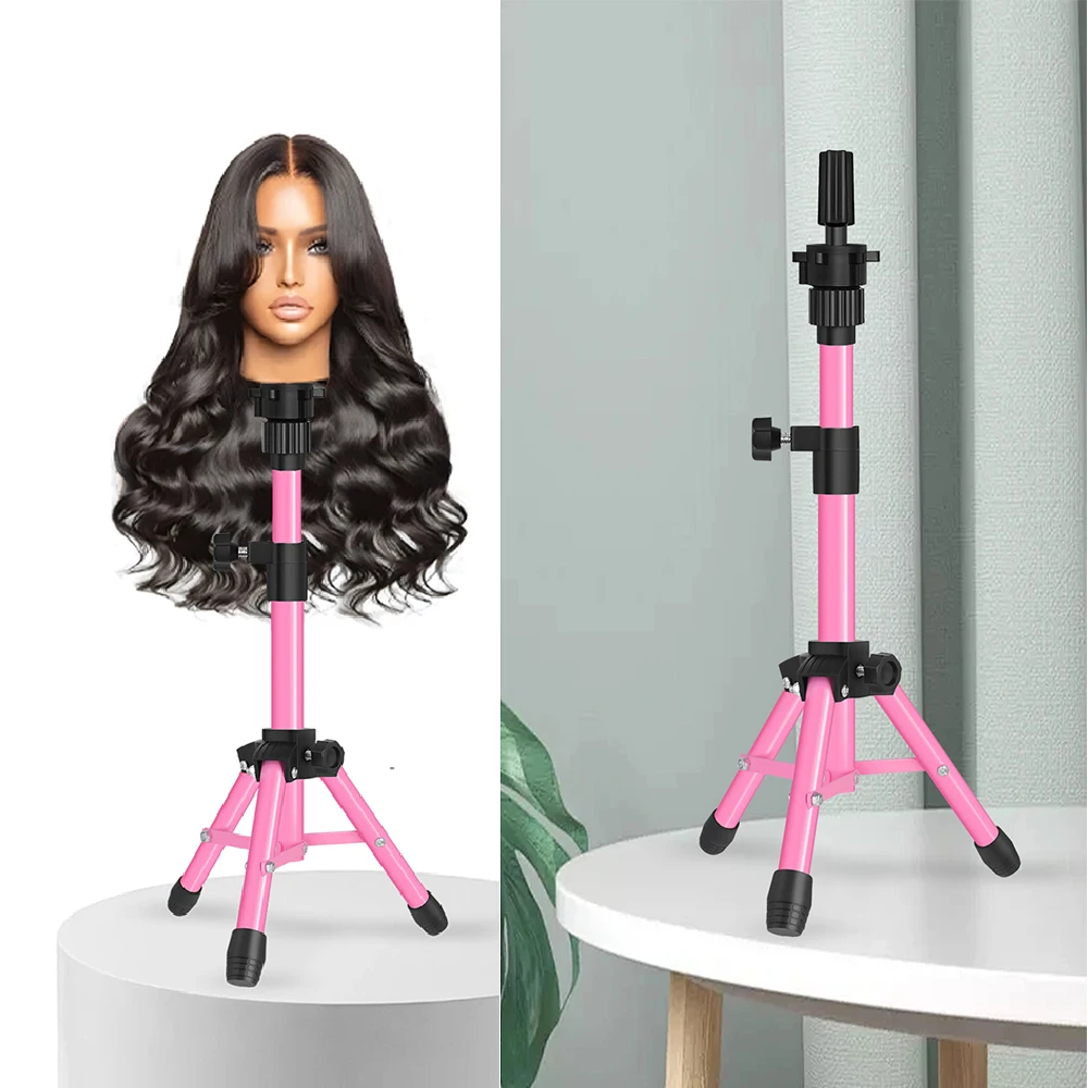 

Adjustable Wig Stand Tripod Mannequin Stand for Wig Tripod Stand Mannequin Head Stand for Cosmetology Hairdressing Training