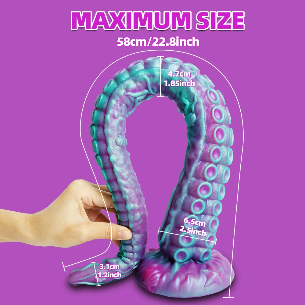 58CM long tentacle octopus dildo butt plug penetration vagina penis prostate massager monster fantasy dildo female gay sex toy