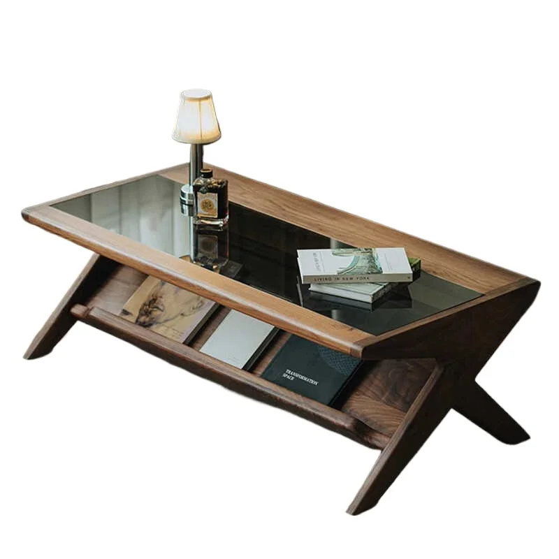 North American black walnut home modern simple solid wood tea table