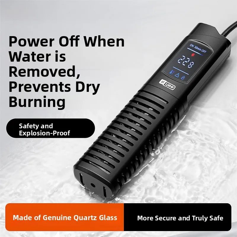 

Yee Aquarium Heating Tube Automatic Constant Temperature Turtle Tank Quartz Digital Display Small Heater Fish Tank E...