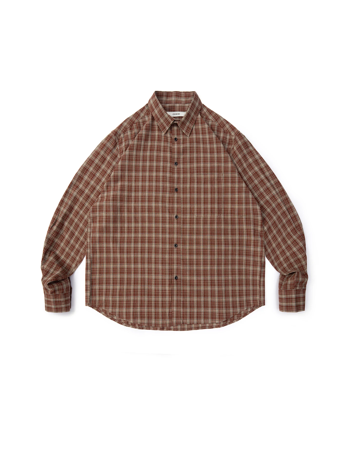 

American Retro Color Block Plaid Long Sleeve Men's Shirt Spring College Style Couple Turn Collar Shirt Coat Youth Trend Cotton