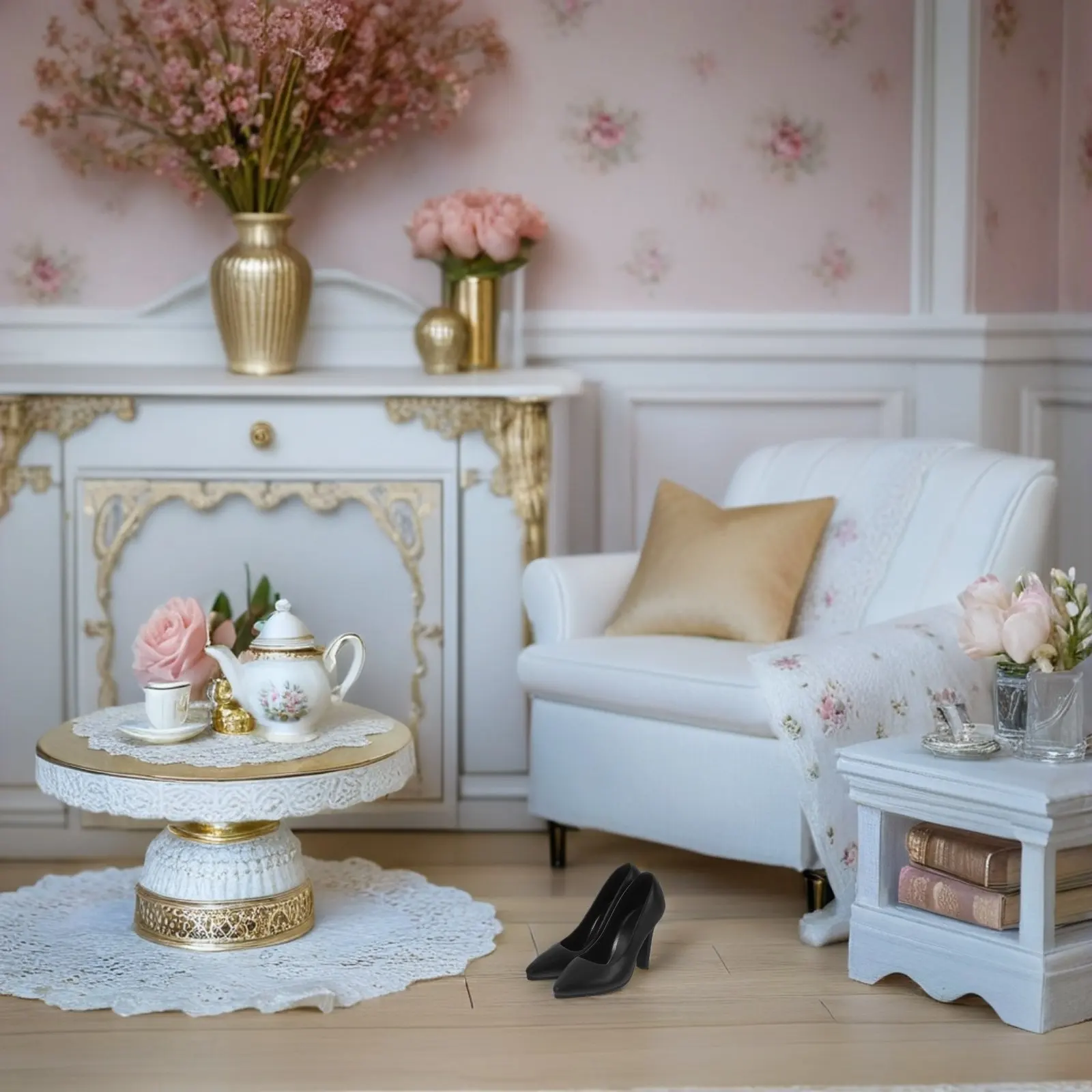 

1Pair 12 Inch Female Figure High Heels Closed Toe Sandals Fashion Pumps for 1 6 Scale Action Figure Costume