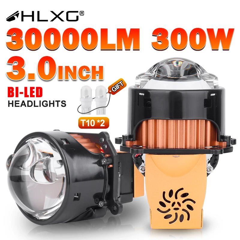 3 Inch Bi LED Projector Lenses For Headlight Hella 6000K Auto Lamp Super Bright Car Lights Retrofit Kits Hyperboloid Lens 12V