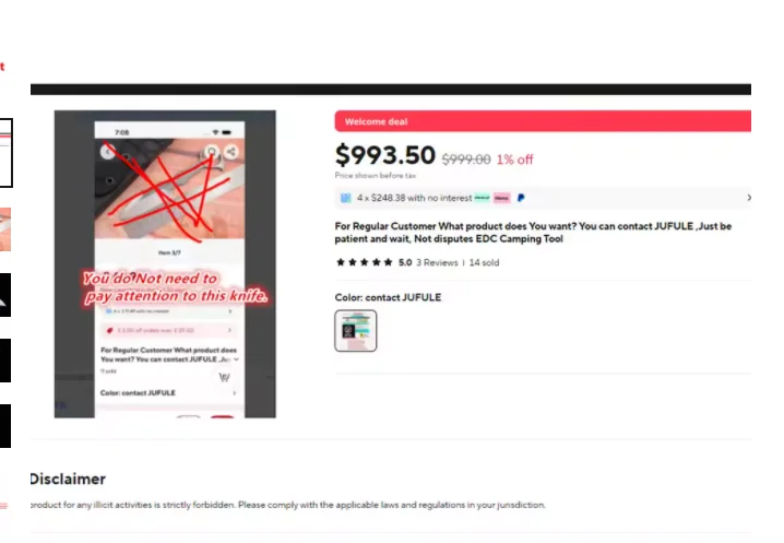 JUFULE Ship To Canada, Germany, Russia, Ukraine Payment Link Practical Tool