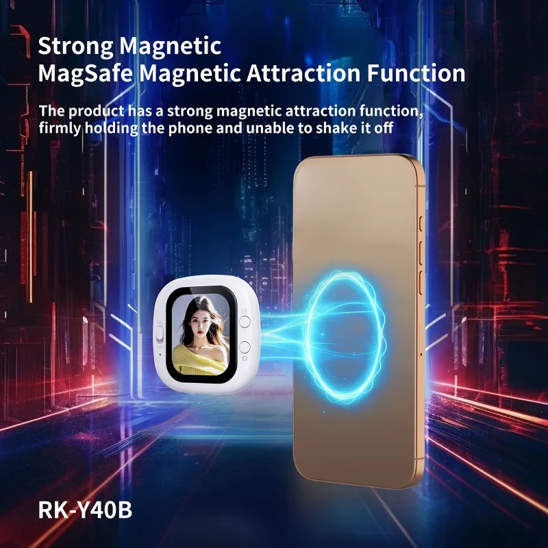 Phone Mini Selfie Monitor Screen Wired Magnetic Mount Vlog Smartphone Rear Camera Selfie For Vlog Shooting Video Recording