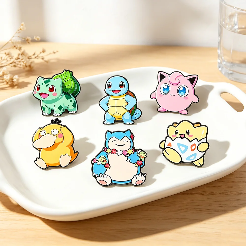 Bunte japanische Cartoon-Monster-Tier-Emaille-Pin-Brosche - Metall-Anstecknadel für Rucksack- und Kleidungsdekoration, ideale Fan-Geschenke