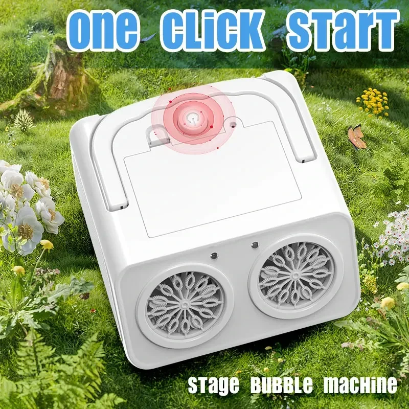 New Electric Stage Bubble Machine Handheld Multi hole Fully Automatic One Click Bubble Blowing Wedding Outdoor Children Gift Toy