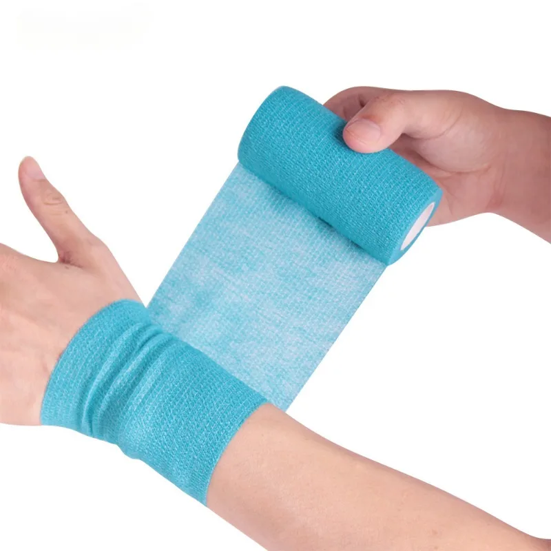 1 Roll Nonwovens Self-adhesive Elestic Bandage Wrap for Sports Finger Wrist Ankle Dressing Athletic Tape Breathable Stretch Wrap