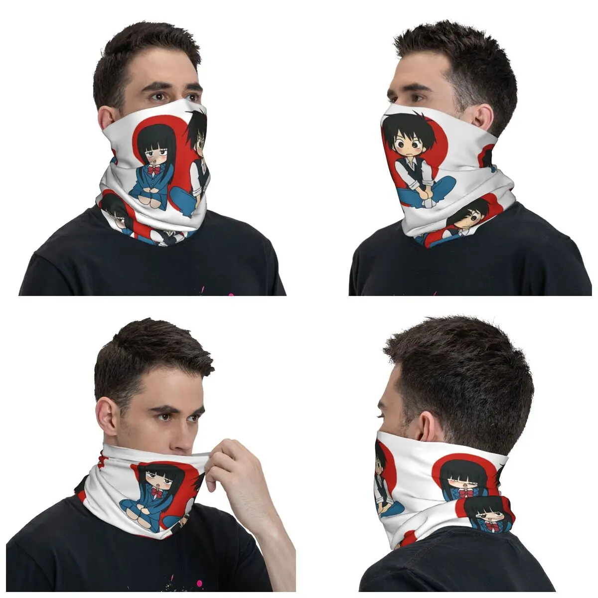 Kimi Ni Todoke Anime Neck Gaiter Men Women UV Protection Winter Sawako Kuronuma Bandana Scarf for Hiking