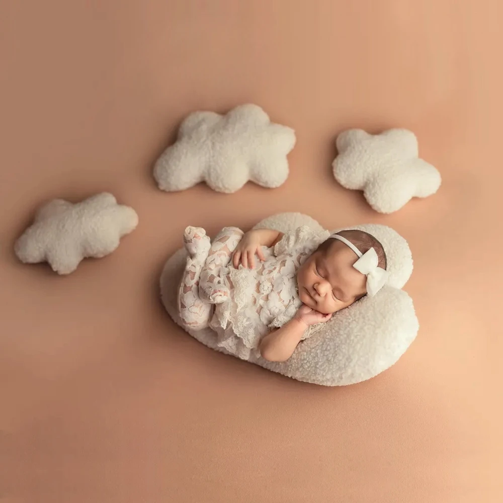 Newborn Photo Props 5pcs Cloud Pillow Ladder Set Baby Posing Accessories for Photography Studio Infant Shooting Decor