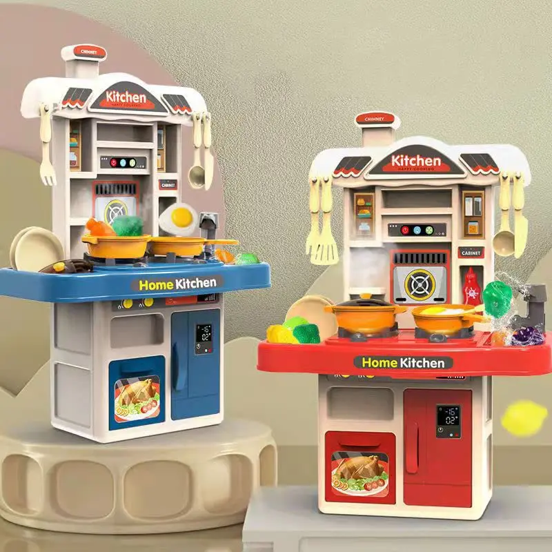 

Реалистичный игровой набор для приготовления еды для детей: Кухонный набор шеф-повара с аксессуарами, светом и звуком для малышей, девочек и мальчиков от 3 лет