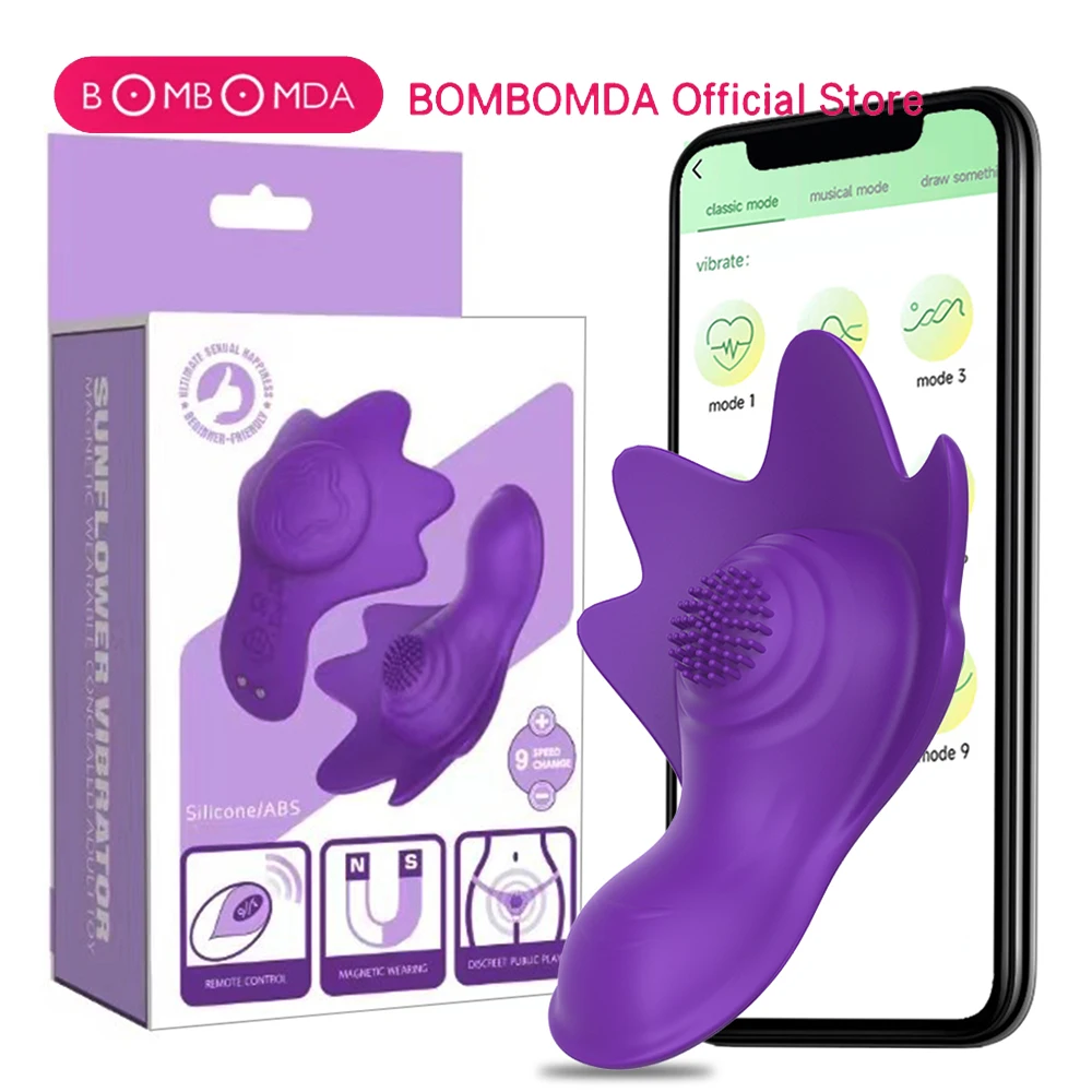 Clitoris Stimulator Vibrator APP Control Women Wearable Clit Stimulator Massage Female Magnetic Panties Wear Sex Toys for Adults