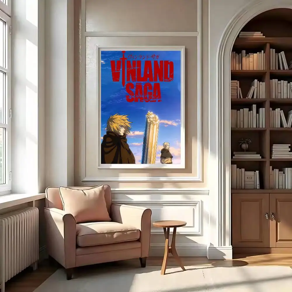 Anime Vinland Saga Poster HD Quality Wall Art Retro Posters For Home Room Wall Decor Self Adhesive