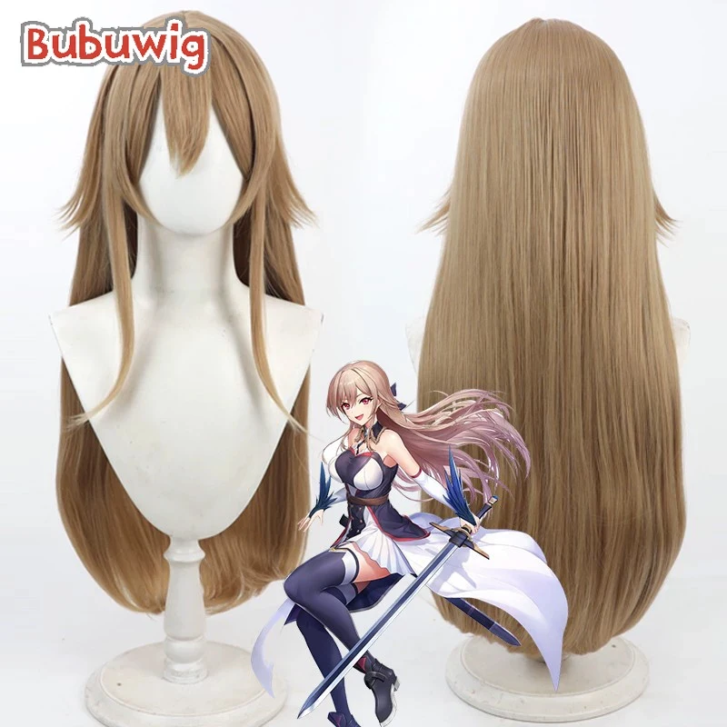 Bubuultraviolet Yuina Shirakawa Cosplay Perruques de cheveux synthétiques, Heaven Burns Red Yuina Shirakawa 80cm Long Straight Brown Wig, Heat Degree