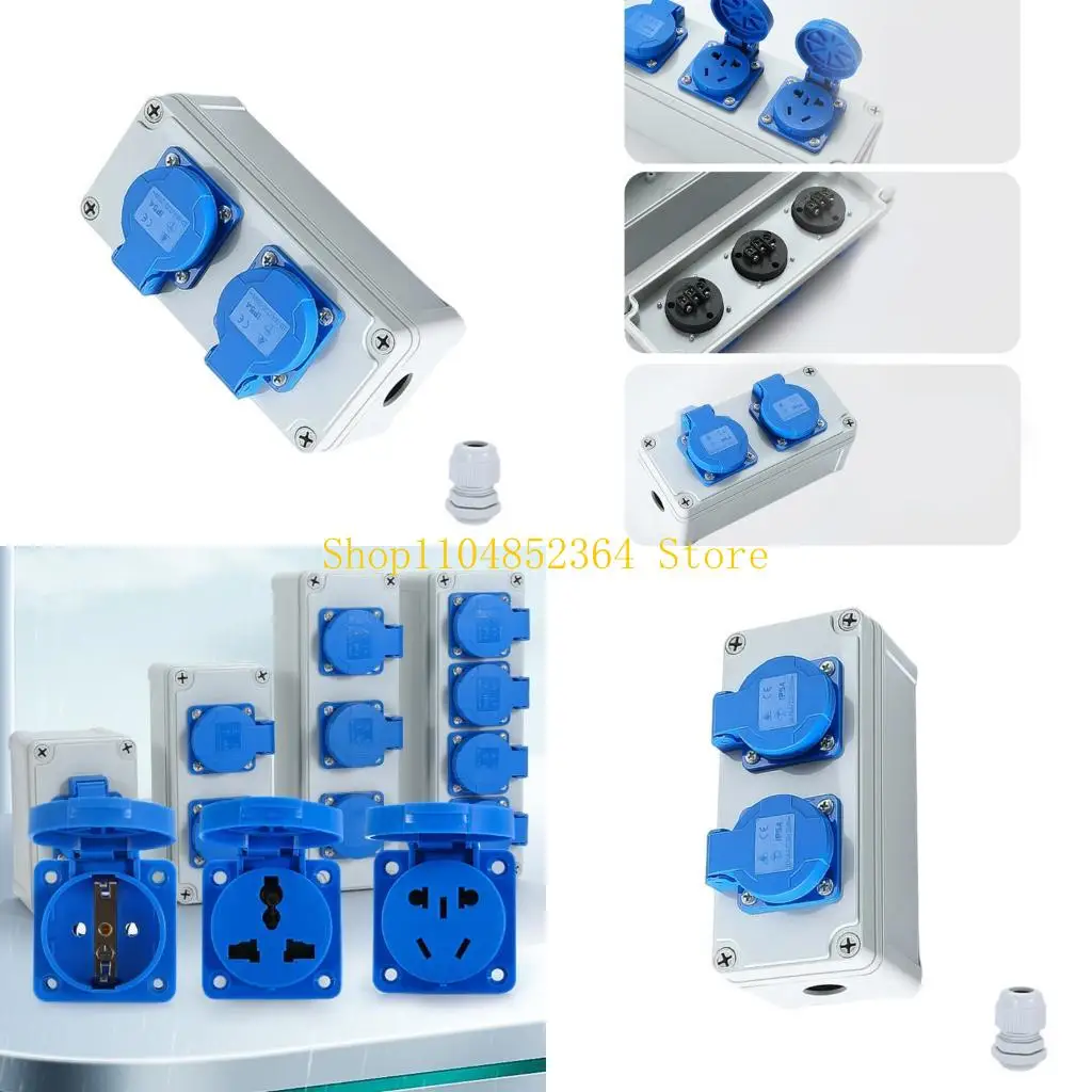 

652F Shock -Resean 3 Pin 16a Electrical Outlet Cover Cover Waterlight Construction для дома