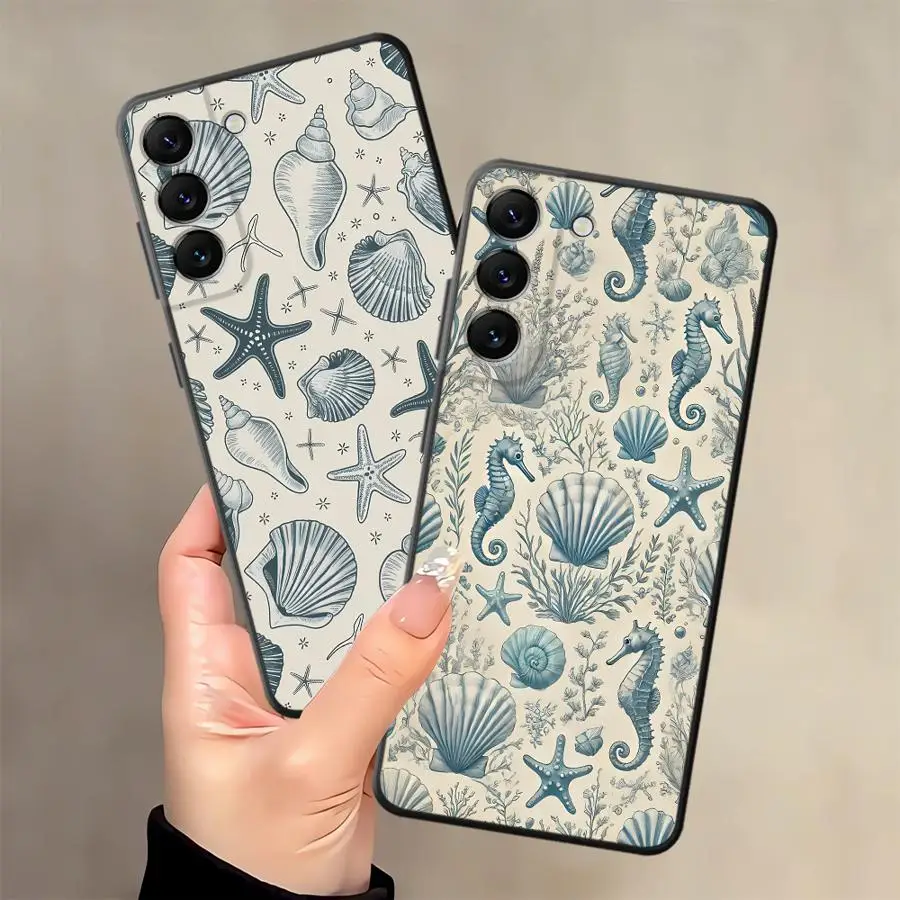 Case for Samsung Galaxy A04 A05 A06 A01 A02 Note 20 Ultra 9 10 A03 A30 A40 A10 A20 A50 A70 Soft Back Phone Cover Marine Organism