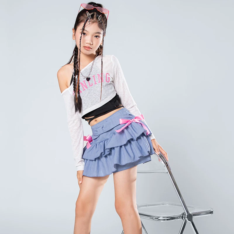 Girl Group Dance Jazz Dance Costume Cheerleading Performance Costume Kids Street Dance Hip Hop Children Stage Costume DQL9766 image 5