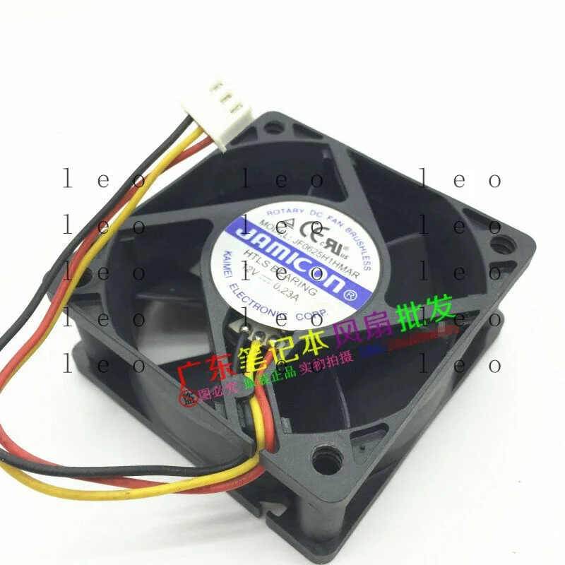 AA  for  Jamicon JF0625H1HMAR 6025 12V 0.23A 3-wire 6CM chassis cooling fan