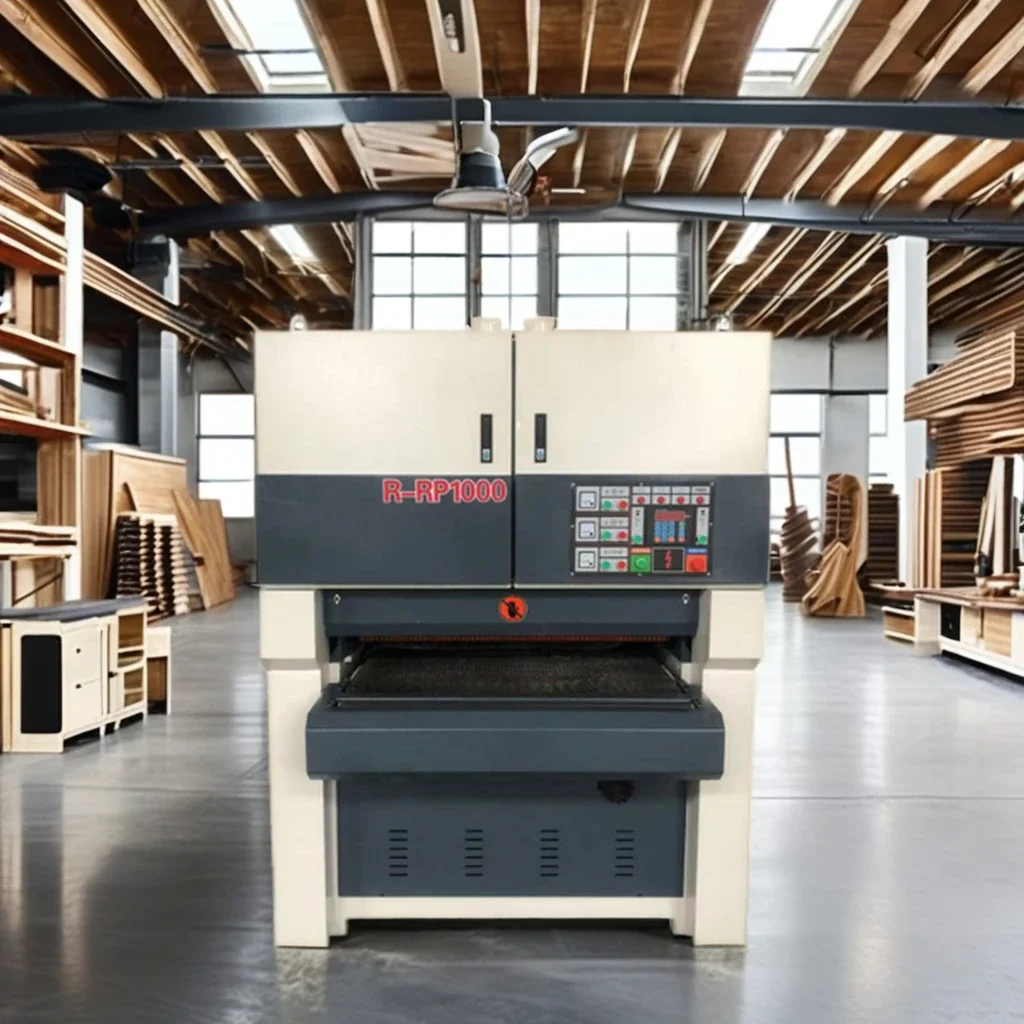 HYSEN Wood Wide Belt Sander Machine Automatic Double Heads Sanding Machine Wood Floor Sander Machine