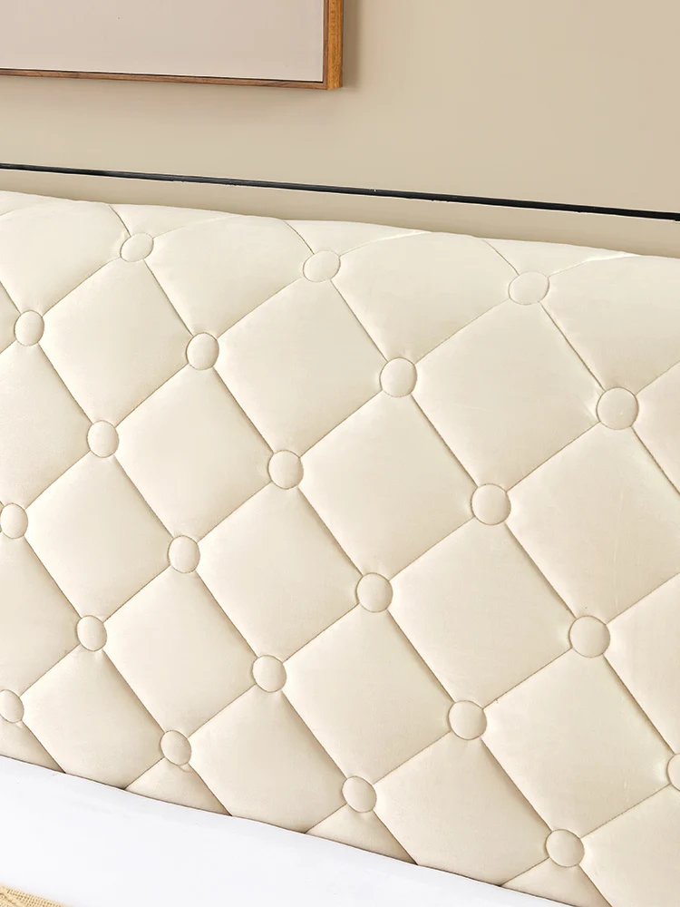 Thiened Hardboard Bedhead Cover Soft Plu Headboard Protector Full Wrap-around Dustproof Barest Cuion Cover 2024 New M...