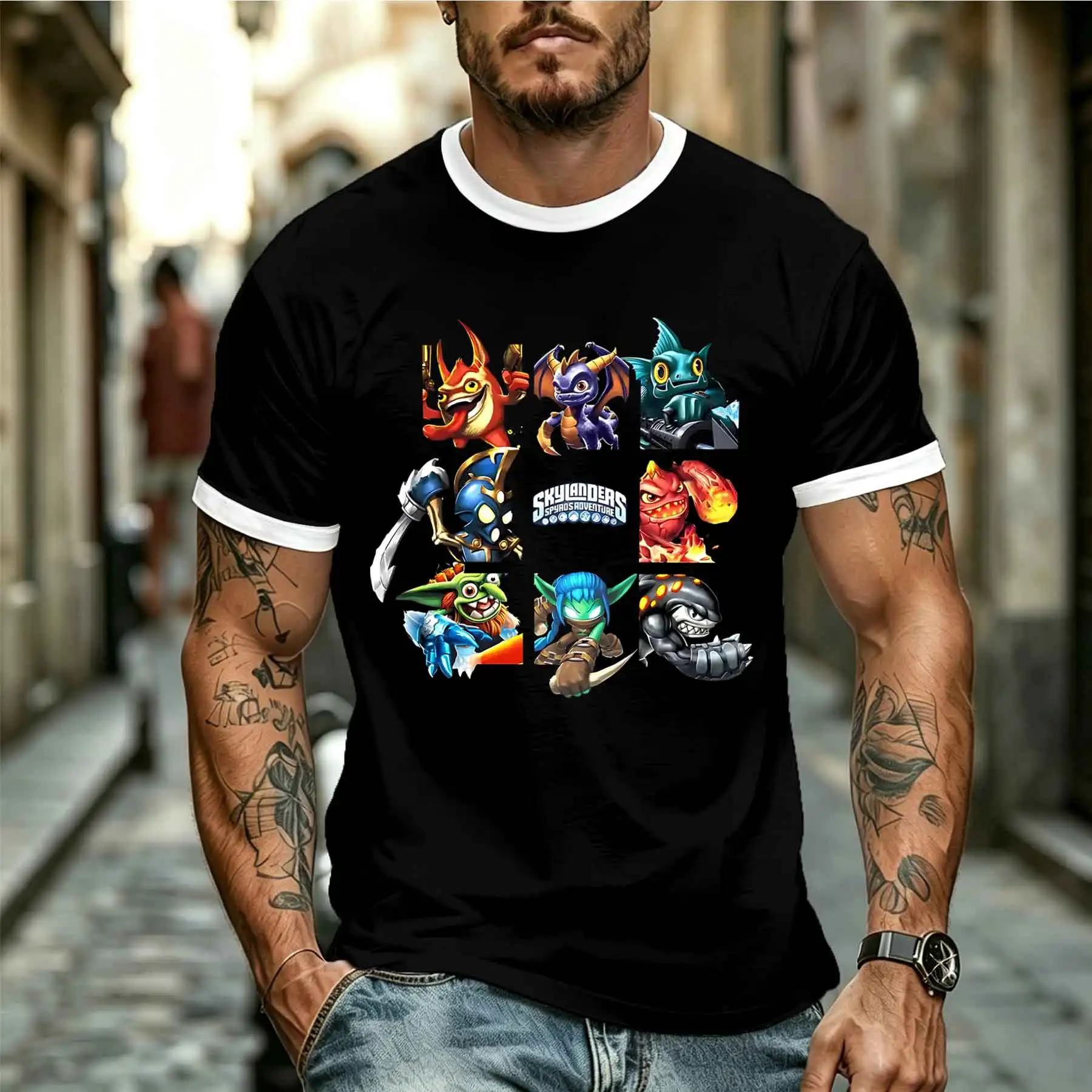 Camisetas con estampado de personajes de Skylanders Spyro's Adventure para hombre, camisetas informales Retro Gamer, modelo nuevo 2026, elegantes y cómodas
